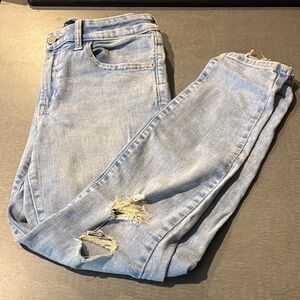 GAP Distressed Light Blue Skinny Jeans